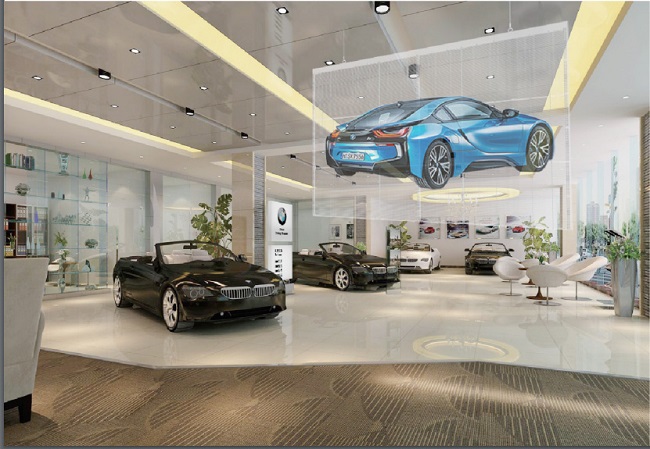 LED透明屏4S店應(yīng)用圖